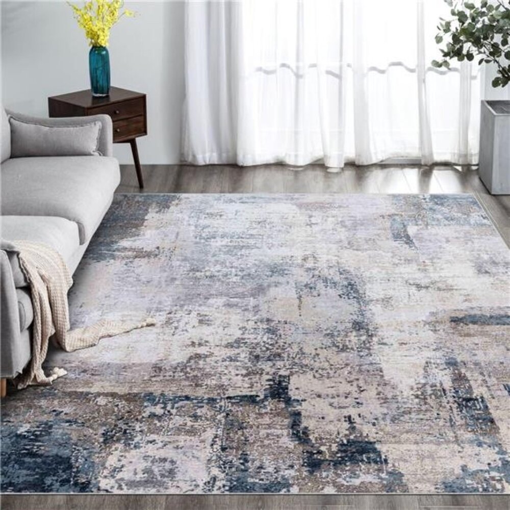 Washable Rug, Ultra Soft Area Rug 6x9, Non Slip Abstract Rug Carpet